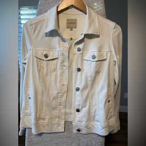 Liverpool Los Angeles White Denim Jacket XS Stretch EUC